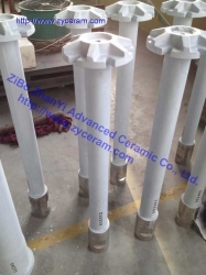 Si3N4 Bond SiC Degassing Rotor Shaft For Aluminum Casting